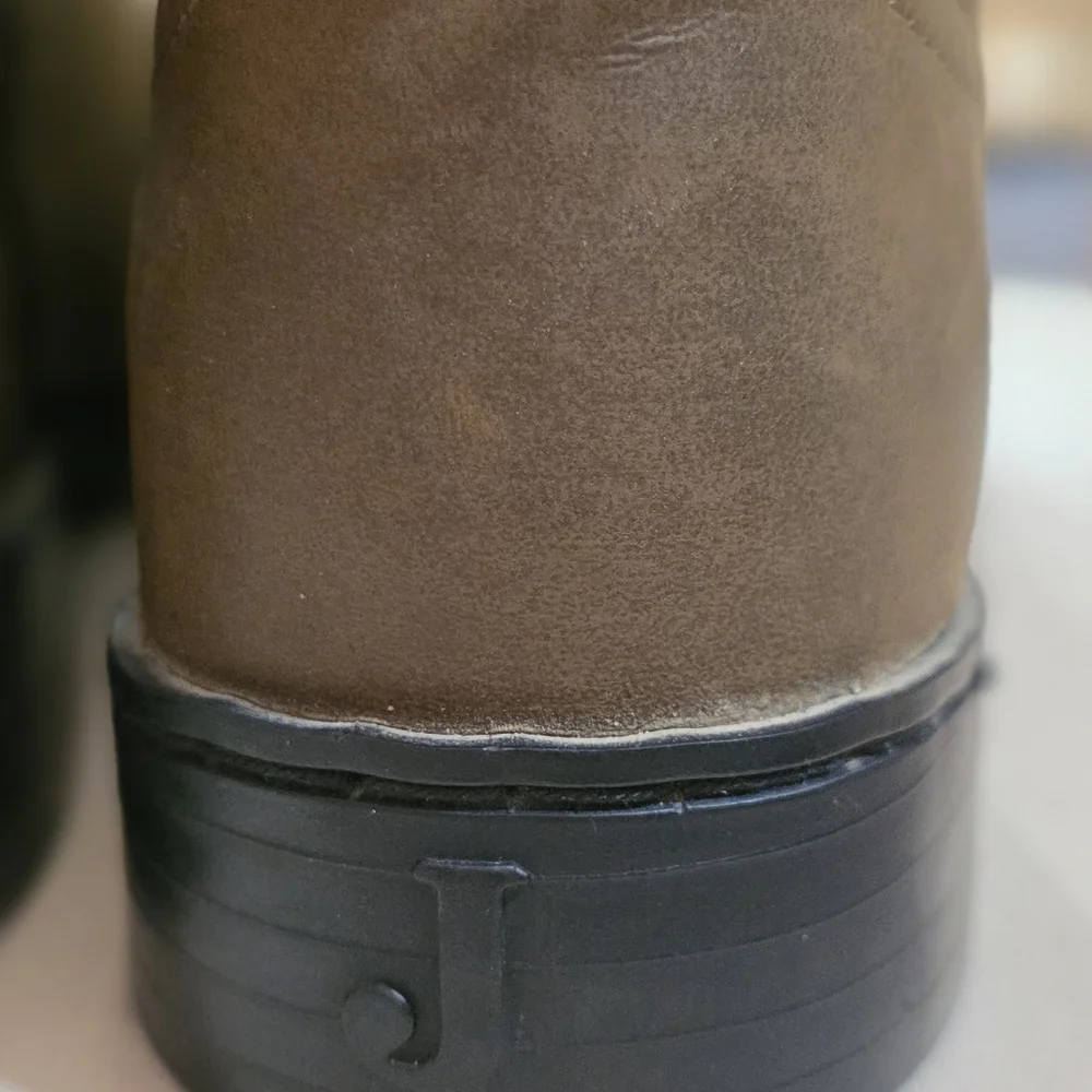 JUSTINS MENS 10" TEMPLE ROPER  CLAY BROWN CASUAL BOOTS SIZE 8 - Picture 4 of 8